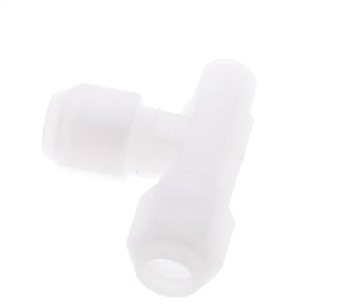 8x10mm & R1/4'' PP rechtwinklige T-Schlauchverschraubung mit Außengewinde 10bar/145psi [2 Stück]