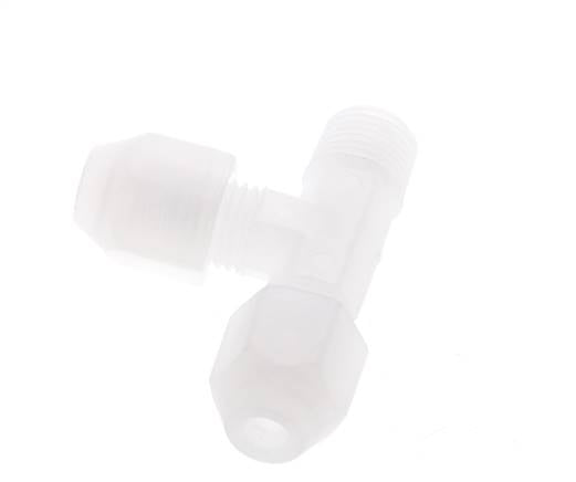 2x4mm & R1/8'' PP rechtwinklige T-Schlauchverschraubung mit Außengewinde 10bar/145psi [2 Stück]