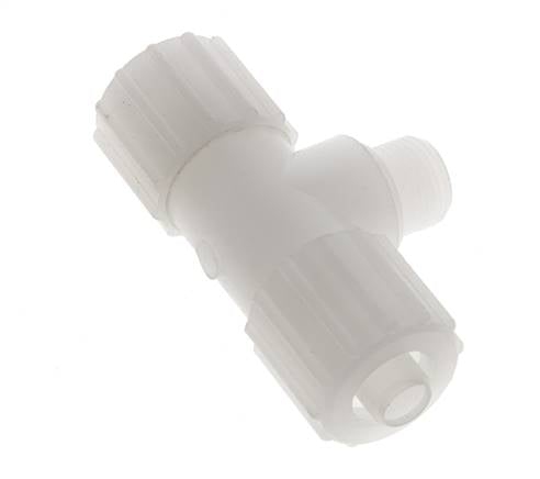 15x9mm & G3/8'' PVDF T-Shape T-Kompressionsfitting mit Aussengewinde 10 bar PVC und PA