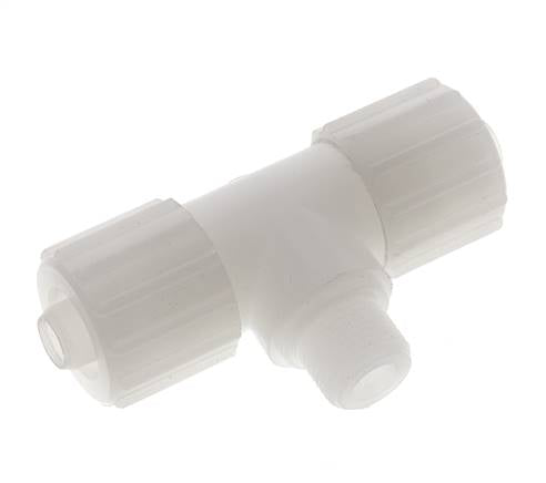 15x9mm & G3/8'' PVDF T-Shape T-Kompressionsfitting mit Aussengewinde 10 bar PVC und PA