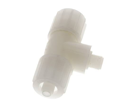 12x6mm & G1/8'' PVDF T-Shape T-Kompressionsfitting mit Aussengewinde 10 bar PVC und PA