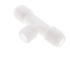 10x12 Mm&R1/2'' Pvdf T-Form Tee Schlauchanschluss Mit Außengewinde 10Bar/145Psi