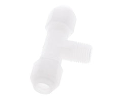 6x8 Mm&R1/4'' PP T-Form Tee Schlauchanschluss Mit Außengewinde 10Bar/145Psi [2 Stück]