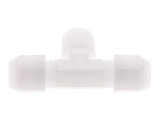 10x12 Mm&R1/2'' Pvdf T-Form Tee Schlauchanschluss Mit Außengewinde 10Bar/145Psi