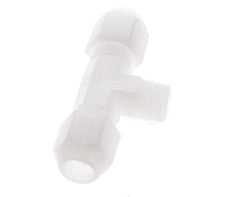 10x12 Mm&R3/8'' Pvdf T-Form Tee Schlauchanschluss Mit Außengewinde 10Bar/145Psi