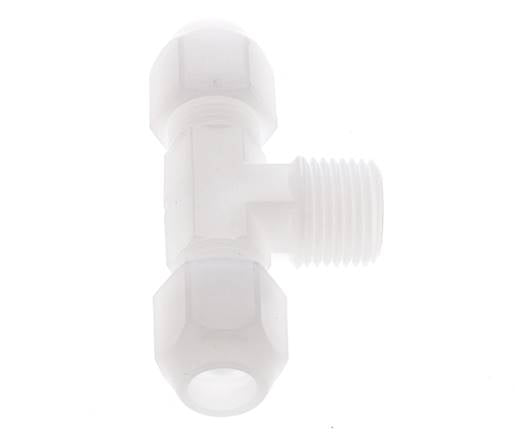 10x12 Mm&R1/2'' Pvdf T-Form Tee Schlauchanschluss Mit Außengewinde 10Bar/145Psi