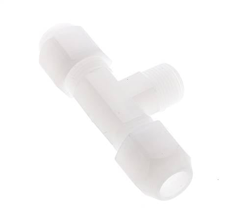 10x12 Mm&R3/8'' Pvdf T-Form Tee Schlauchanschluss Mit Außengewinde 10Bar/145Psi