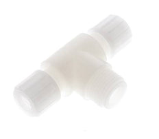 10x8mm & G1/2'' PVDF T-Shape T-Kompressionsfitting mit Außengewinde 10 bar