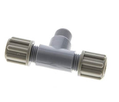 6x4mm & G1/8'' PA T-Shape T-Kompressionsfitting mit Außengewinde 10 bar [2 Stück]