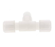 6x4mm & G1/8'' PVDF T-Shape T-Kompressionsfitting mit Außengewinde 10 bar