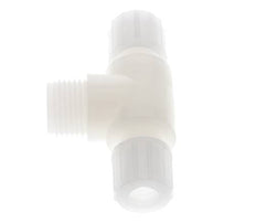 10x8mm & G1/2'' PVDF T-Shape T-Kompressionsfitting mit Außengewinde 10 bar
