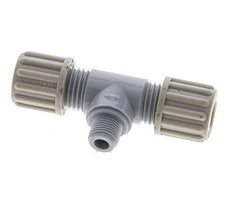 8x6mm & G1/8'' PA T-Shape T-Kompressionsverschraubung mit Außengewinde 10 bar [2 Stück]