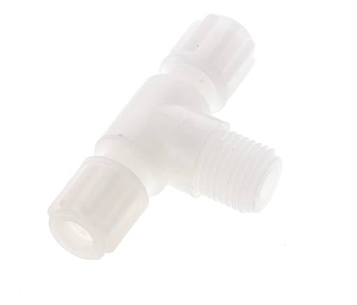 6x4mm & G1/4'' PVDF T-Shape T-Kompressionsfitting mit Außengewinde 10 bar