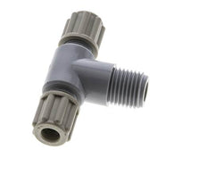 6x4mm & G1/4'' PA T-Shape T-Kompressionsfitting mit Außengewinde 10 bar [2 Stück]