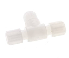 6x4mm & G1/4'' PVDF T-Shape T-Kompressionsfitting mit Außengewinde 10 bar