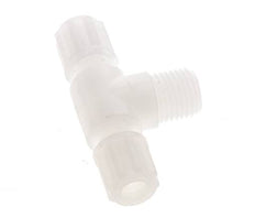 6x4mm & G1/4'' PVDF T-Shape T-Kompressionsfitting mit Außengewinde 10 bar