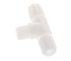 6x4mm & G1/4'' PVDF T-Shape T-Kompressionsfitting mit Außengewinde 10 bar