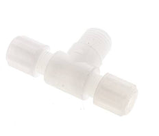 6x4mm & G1/4'' PVDF T-Shape T-Kompressionsfitting mit Außengewinde 10 bar
