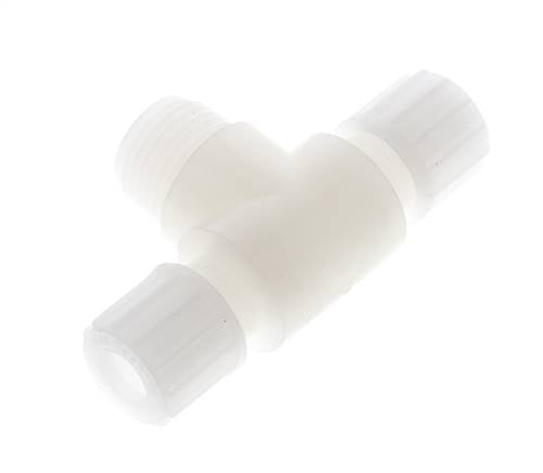 10x8mm & G1/2'' PVDF T-Shape T-Kompressionsfitting mit Außengewinde 10 bar