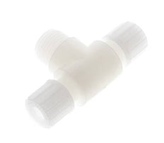 10x8mm & G1/2'' PVDF T-Shape T-Kompressionsfitting mit Außengewinde 10 bar
