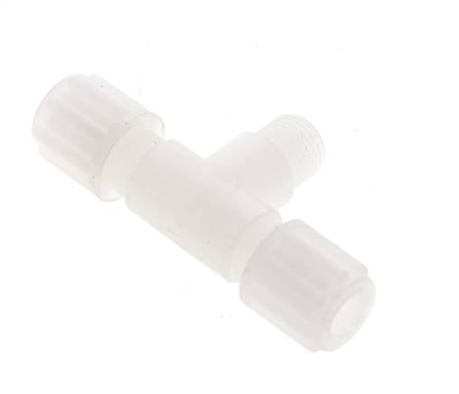 6x4mm & G1/8'' PVDF T-Shape T-Kompressionsfitting mit Außengewinde 10 bar