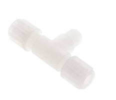 6x4mm & G1/8'' PVDF T-Shape T-Kompressionsfitting mit Außengewinde 10 bar