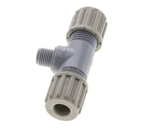 8x6mm & G1/8'' PA T-Shape T-Kompressionsverschraubung mit Außengewinde 10 bar [2 Stück]