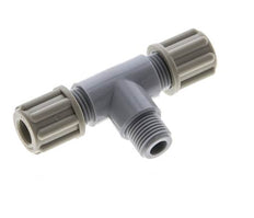 6x4mm & G1/8'' PA T-Shape T-Kompressionsfitting mit Außengewinde 10 bar [2 Stück]