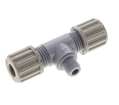 8x6mm & G1/8'' PA T-Shape T-Kompressionsverschraubung mit Außengewinde 10 bar [2 Stück]