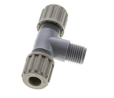 8x6mm & G1/4'' PA T-Shape T-Kompressionsverschraubung mit Außengewinde 10 bar [2 Stück]