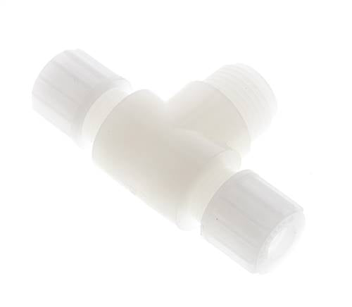10x8mm & G1/2'' PVDF T-Shape T-Kompressionsfitting mit Außengewinde 10 bar