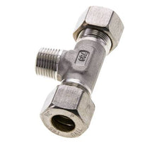 16S & R1/2'' Edelstahl T-Stück Kompressionsverschraubung mit Außengewinde 400 bar ISO 8434-1