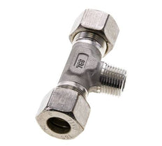 16S & R1/2'' Edelstahl T-Stück Kompressionsverschraubung mit Außengewinde 400 bar ISO 8434-1