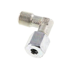 R 1/4'' Außengewinde x 6S Verzinkter Stahl 90 Grad Winkelverschraubung 630 Bar DIN 2353