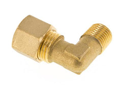 R 1/4'' Außengewinde x 10mm Messing 90 Grad Druckverschraubung 95 Bar DIN EN 1254-2