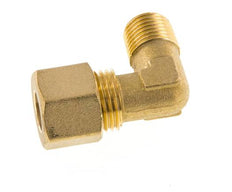 R 1/4'' Außengewinde x 10mm Messing 90 Grad Druckverschraubung 95 Bar DIN EN 1254-2
