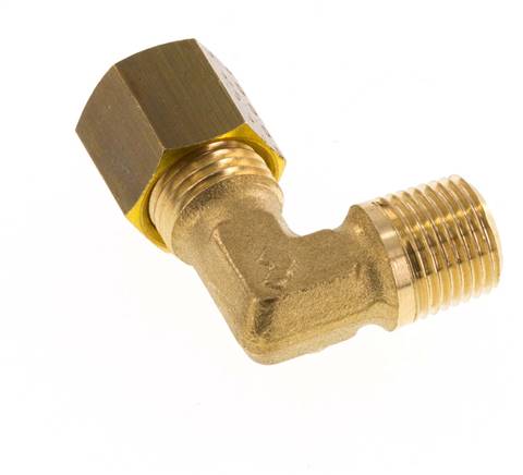 R 1/8'' Außengewinde x 5 mm Messing 90-Grad-Kompressionsverschraubung 150 bar DIN EN 1254-2
