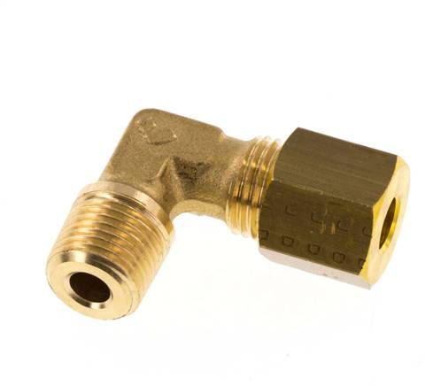 R 1/8'' Außengewinde x 5 mm Messing 90-Grad-Kompressionsverschraubung 150 bar DIN EN 1254-2