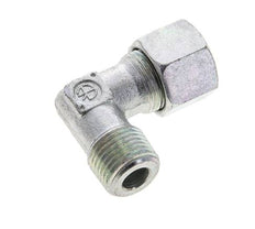 1/2'' NPT Außengewinde x 14S Verzinkter Stahl 90 Grad Winkel Schneidring 630 Bar DIN 2353