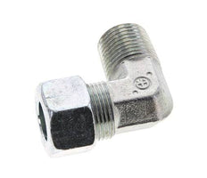 1/2'' NPT Außengewinde x 15L Verzinktes Stahl 90 Grad Winkelstück Schneidring 315 Bar DIN 2353