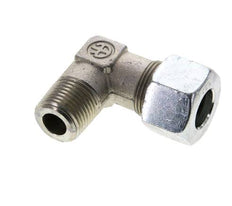 1/2'' NPT Außengewinde x 16S Verzinkter Stahl 90 Grad Winkel Schneidring 400 Bar DIN 2353