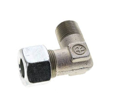 1/2'' NPT Außengewinde x 16S Verzinkter Stahl 90 Grad Winkel Schneidring 400 Bar DIN 2353