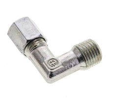 1/4'' NPT Außengewinde x 6L Verzinkter Stahl 90 Grad Winkel Schneidring 315 Bar DIN 2353
