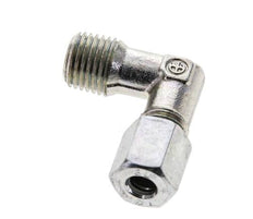 1/4'' NPT Außengewinde x 6L Verzinkter Stahl 90 Grad Winkel Schneidring 315 Bar DIN 2353