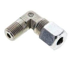 1/4'' NPT Außengewinde x 8S Verzinktes Stahlwinkelstück 90 Grad Schneidring 630 Bar DIN 2353