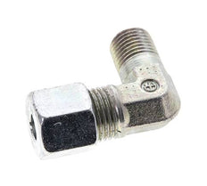 1/4'' NPT Außengewinde x 8S Verzinktes Stahlwinkelstück 90 Grad Schneidring 630 Bar DIN 2353