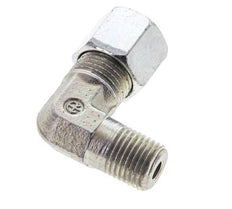 1/4'' NPT Außengewinde x 8S Verzinktes Stahlwinkelstück 90 Grad Schneidring 630 Bar DIN 2353