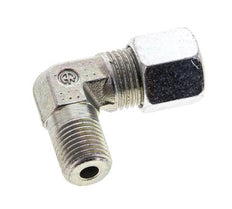 1/4'' NPT Außengewinde x 8S Verzinktes Stahlwinkelstück 90 Grad Schneidring 630 Bar DIN 2353