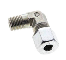 1/4'' NPT Außengewinde x 8S Verzinktes Stahlwinkelstück 90 Grad Schneidring 630 Bar DIN 2353