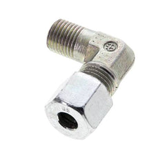 1/4'' NPT Außengewinde x 8S Verzinktes Stahlwinkelstück 90 Grad Schneidring 630 Bar DIN 2353